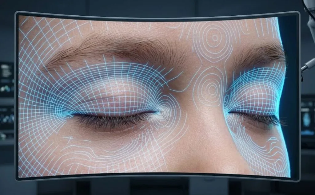 مسح رقمي ثلاثي الأبعاد لمنطقة العين والجفن لتخطيط العملية بدقة فائقة