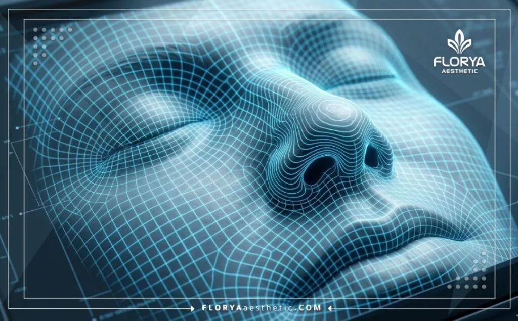مسح ثلاثي الأبعاد دقيق لبنية الأنف قبل الجراحة التجميلية